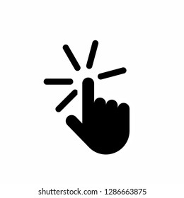 click arrow icon, cursor clicking icon vector, on white background editable eps10 - Vector
