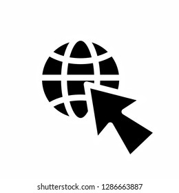 click arrow icon, cursor clicking icon vector, on white background editable eps10 - Vector