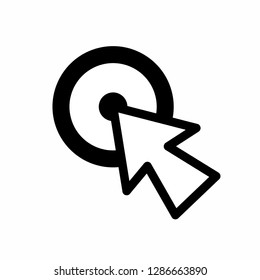 click arrow icon, cursor clicking icon vector, on white background editable eps10 - Vector