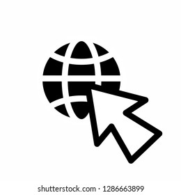 click arrow icon, cursor clicking icon vector, on white background editable eps10 - Vector