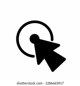 click arrow icon, cursor clicking icon vector, on white background editable eps10 - Vector