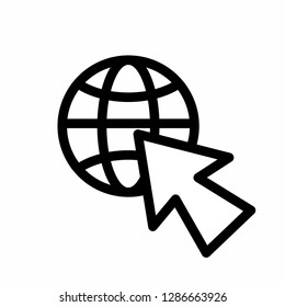 click arrow icon, cursor clicking icon vector, on white background editable eps10 - Vector