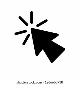 click arrow icon, cursor clicking icon vector, on white background editable eps10 - Vector