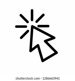 click arrow icon, cursor clicking icon vector, on white background editable eps10 - Vector
