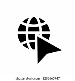 click arrow icon, cursor clicking icon vector, on white background editable eps10 - Vector