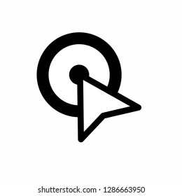 click arrow icon, cursor clicking icon vector, on white background editable eps10 - Vector