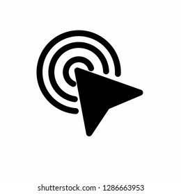 click arrow icon, cursor clicking icon vector, on white background editable eps10 - Vector