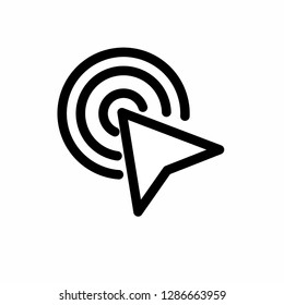 click arrow icon, cursor clicking icon vector, on white background editable eps10 - Vector