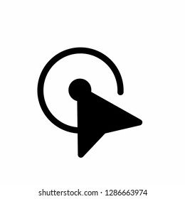 click arrow icon, cursor clicking icon vector, on white background editable eps10 - Vector
