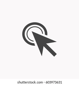 Click arrow icon illustration isolated vector sign symbol