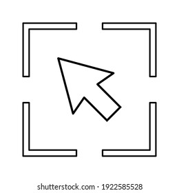 Click Arrow Icon Isolated on white background
