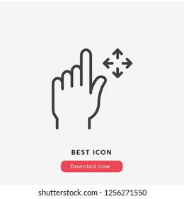 click to arrow icon vector. Arrow symbol. Cursor icon vector.