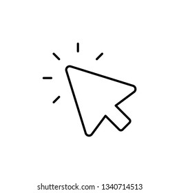Click arrow linear vector icon