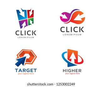 Click, Arrow and others, Logo collection set, Concept design, Symbol, Icon