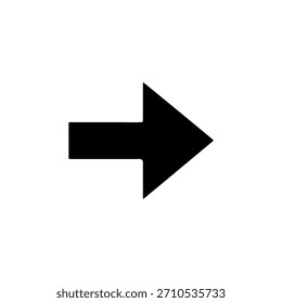 Diseño plano de Vector de silueta de signo de flecha Hacer clic sobre fondo blanco.