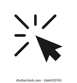 Click arrow vector icon in trendy design style for web site and mobile app.