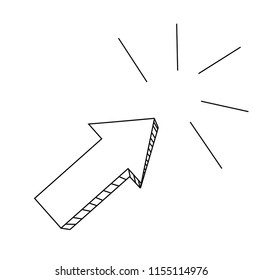  click arrow Vector illustration icon.