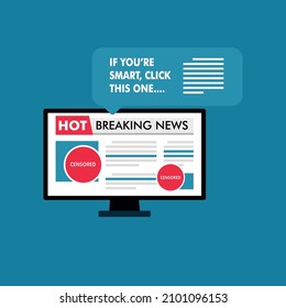 Click Bait News on Internet