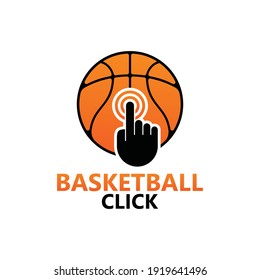 Click basketball logo template design