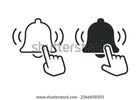 Click bell icon. Illustration vector