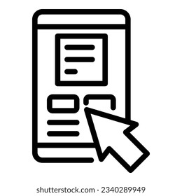 Click benchmark icon outline vector. Time quality. Compare leader