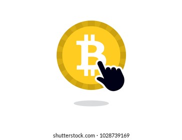 Click Bitcoin Logo Design Template, Element Design, Vector Design