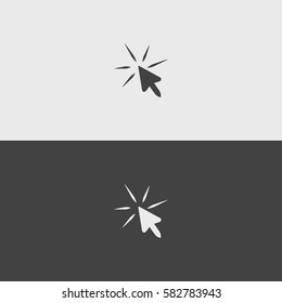 Click black and white icons.illustration isolated vector sign symbol 