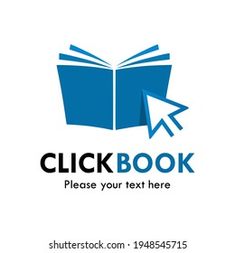Click book logo template illustration