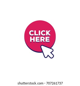 Click button with arrow pointer clicking.