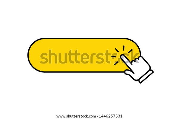 Click Button Blank Hand Clicking Icon Stock Vector (Royalty Free ...