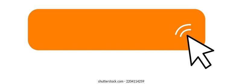 Click Button with Cursor Web Design element. Vector illustration