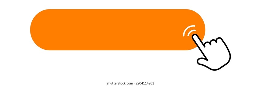 Click Button with Cursor Web Design element. Vector illustration