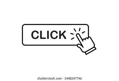 Click button with hand clicking icon