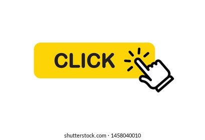 Click button with hand clicking icon