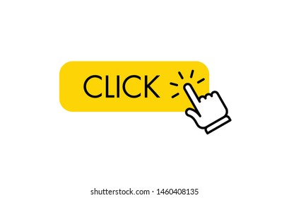 Click button with hand clicking icon