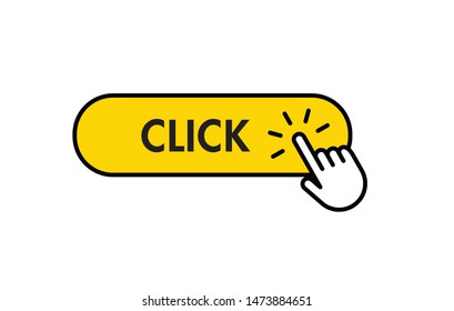 Click Button Hand Clicking Isolated Vector Stock Vector (royalty Free 