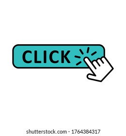 Click button with hand icon