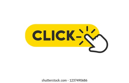 Click button with hand pointer clicking