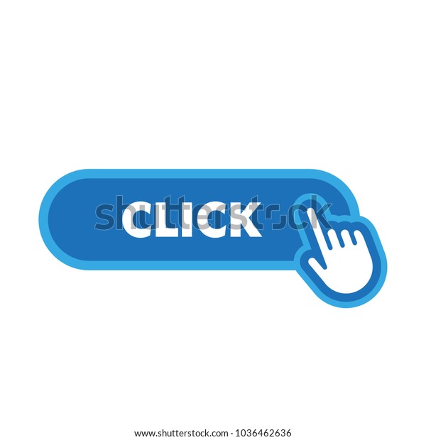 Click Button Hand Pointer Clicking Stock Vector (Royalty Free ...