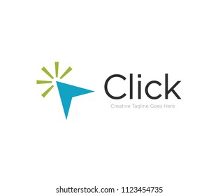 Click Button Logo Design Template Vector Stock Vector (royalty Free 