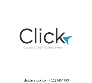 Click Button Logo Design Template Vector Stock Vector (Royalty Free ...