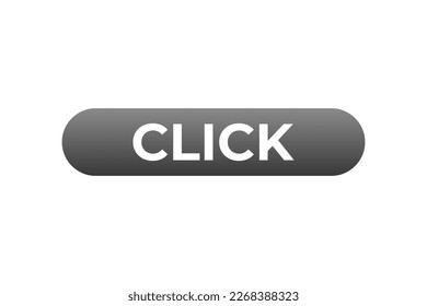 Haga clic en Botón. Burbuja de voz, etiqueta de cartel haga clic