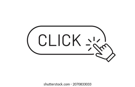 Click button template with hand pointer
