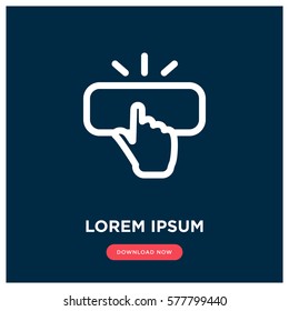 Click button vector icon