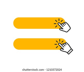 Click buttons with hands clicking icons