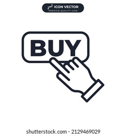 haga clic en comprar la plantilla de símbolo de icono para la colección de diseño gráfico y web ilustración vectorial