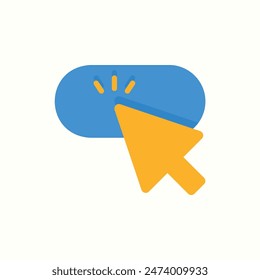click buy icon, isolated flat color style icon