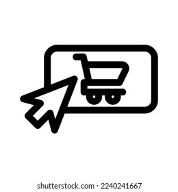 click to buy icon or logo isolated sign symbol vector illustration - high quality black style vector icons
