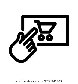 click to buy icon or logo isolated sign symbol vector illustration - high quality black style vector icons
