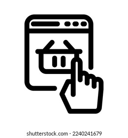 haga clic para comprar icono o logotipo símbolo de señas aislado ilustración vectorial - iconos vectoriales de estilo negro de alta calidad
